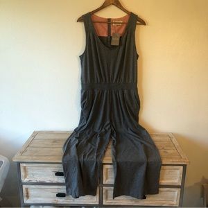 Anthropologie Gray Jumpsuit Size Large